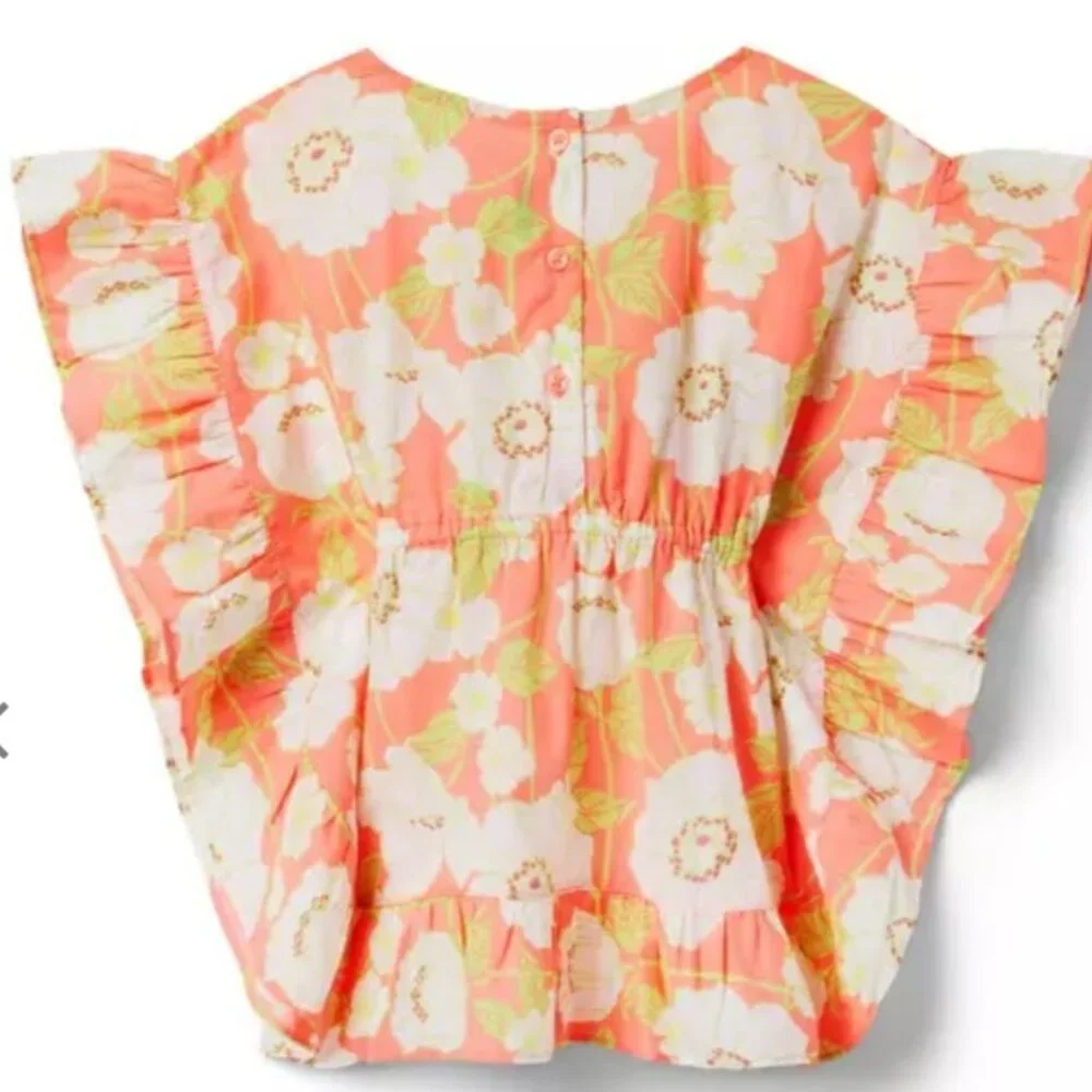 Janie and Jack The Floral Frills Swim Cover-up Beach Summer Vacation Girls' 6
